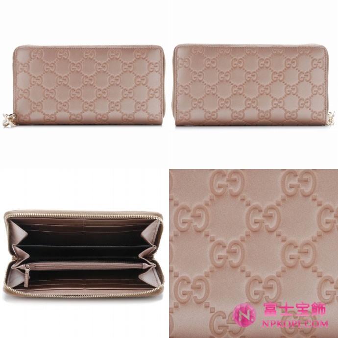 GUCCI/グッチ 2012年春夏新作GG TWINSチャーム付きラウンドファスナー長財布 233025 AHB1G 2729 